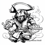 Privateer and Buccaneer Pirate Coloring Pages 1