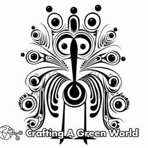 Abstract Peacock Coloring Pages - Free &amp; Printable!