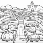 Pumpkin Patch Maze Coloring Pages 4