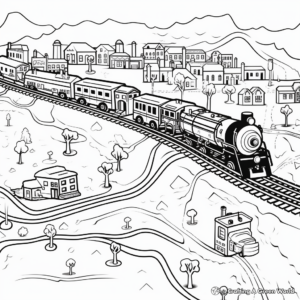 Railway Map Coloring Pages 3