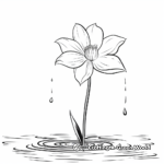 Rain Lily in Bloom: Botanical Coloring Pages 2