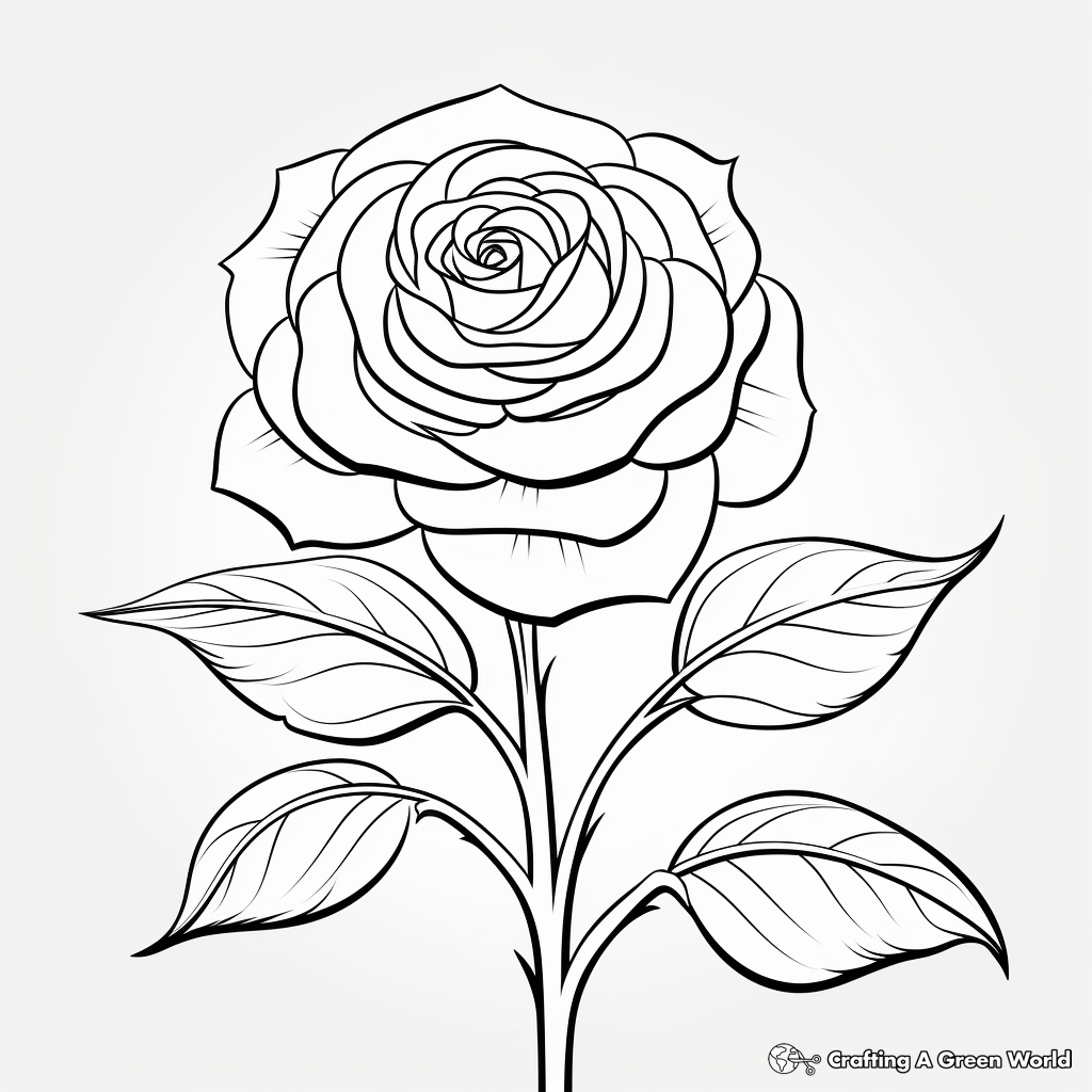 Rainbow Rose Coloring Pages for the Creative Minds 1