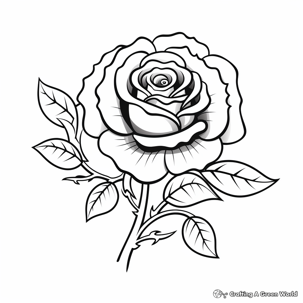 Rainbow Rose Coloring Pages for the Creative Minds 2