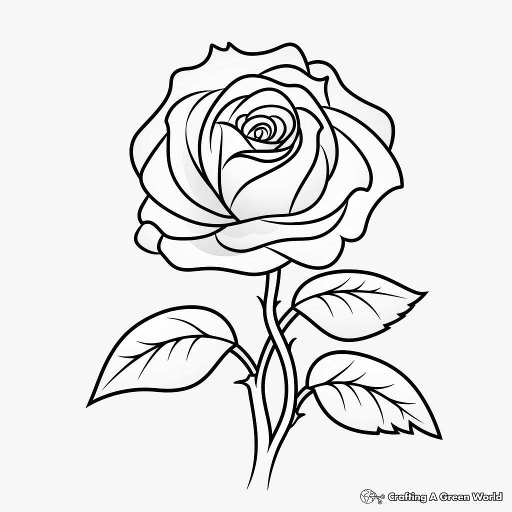Rainbow Rose Coloring Pages for the Creative Minds 3