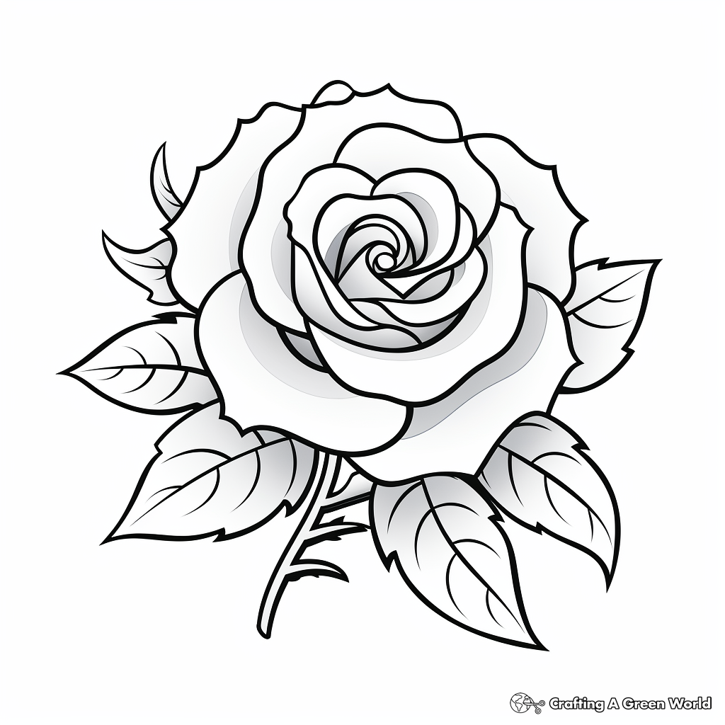 Rainbow Rose Coloring Pages for the Creative Minds 4
