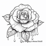 Raindrops on Rose Coloring Pages 2
