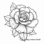 Raindrops on Rose Coloring Pages 4