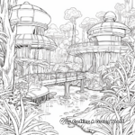 Rainforest Habitat Scene Coloring Pages 1