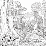 Rainforest Habitat Scene Coloring Pages 3