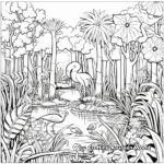 Rainforest Habitat Scene Coloring Pages 4