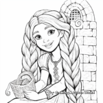 Rapunzel and Pascal Coloring Sheets 2