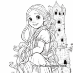 Rapunzel and Pascal Coloring Sheets 3