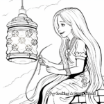 Rapunzel and the Lantern Festival Coloring Pages 1