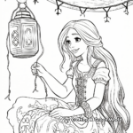 Rapunzel and the Lantern Festival Coloring Pages 2