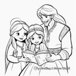Rapunzel Family Coloring Pages: The King, The Queen and Rapunzel 4