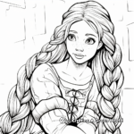Rapunzel's Magic Golden Hair Coloring Pages 2