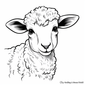 Rare Breed Sheep Head Coloring Pages 4