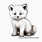 Realistic Baby Fox Coloring Pages 2