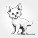 Realistic Baby Fox Coloring Pages 3