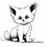Realistic Baby Fox Coloring Pages 4