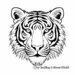 Realistic Bengali Tiger Face Coloring Pages 3