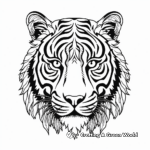 Realistic Bengali Tiger Face Coloring Pages 4