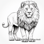 Realistic Detailed Lion Coloring Pages for Adults 2