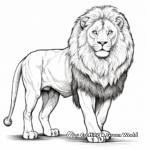 Realistic Detailed Lion Coloring Pages for Adults 4