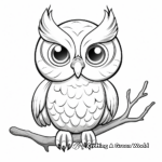 Realistic Elf Owl Illustration Coloring Pages 1