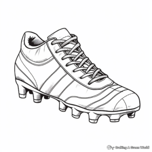 Realistic Football Boot Coloring Pages 1