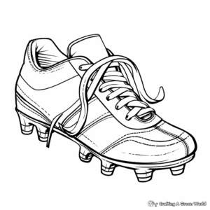 Realistic Football Boot Coloring Pages 2