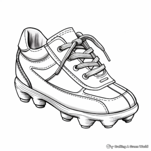 Realistic Football Boot Coloring Pages 3