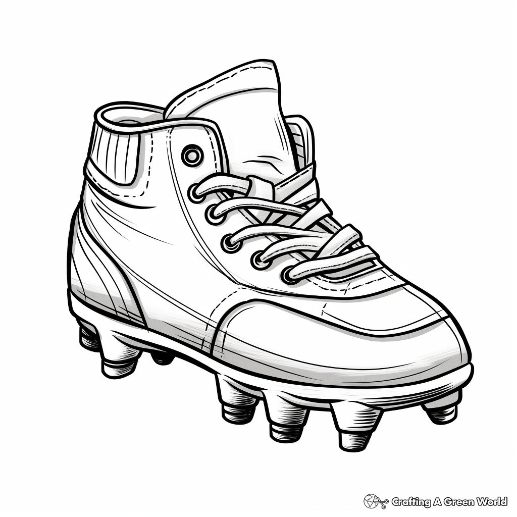 Realistic Football Boot Coloring Pages 4