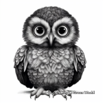 Realistic Greater Sooty Owl Coloring Pages 1