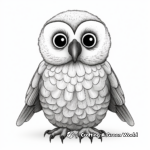 Realistic Greater Sooty Owl Coloring Pages 2