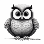 Realistic Greater Sooty Owl Coloring Pages 3