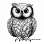 Realistic Greater Sooty Owl Coloring Pages 4