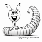 Realistic Inchworm Coloring Pages 1