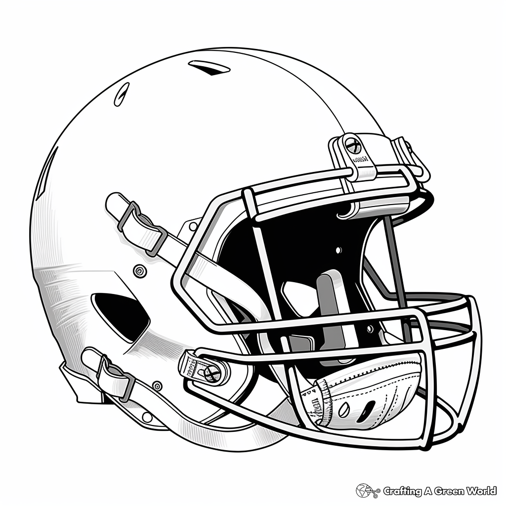 Realistic NFL Football Team Helmet Coloring Pages 1