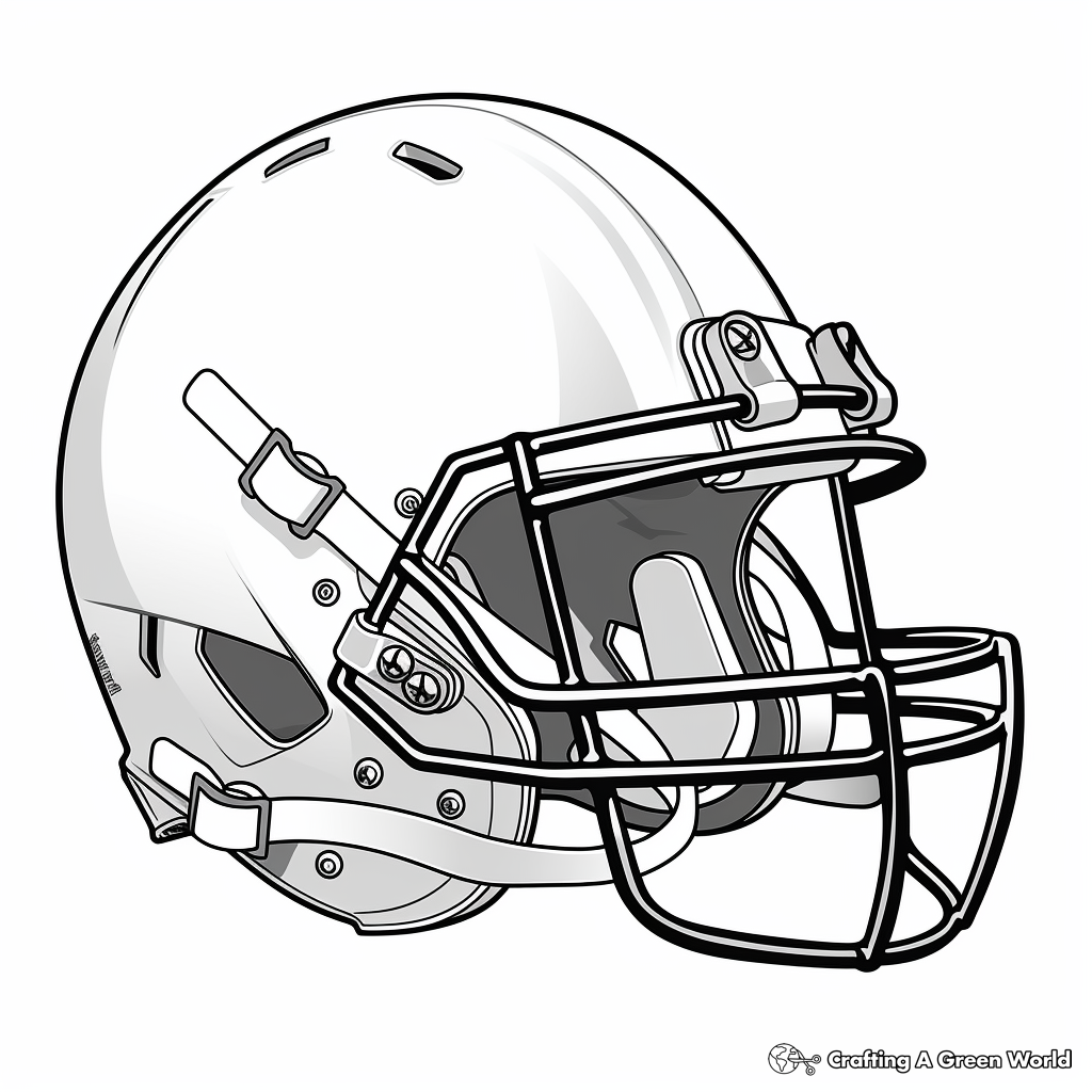Realistic NFL Football Team Helmet Coloring Pages 4