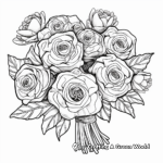 Realistic Rose Bouquet Coloring Pages 2