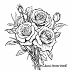 Realistic Rose Bouquet Coloring Pages 3