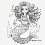 Realistic Siren Mermaid Coloring Pages 1