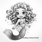 Realistic Siren Mermaid Coloring Pages 4