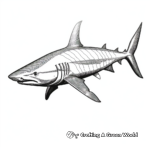 Realistic Tiger Shark Coloring Pages 1