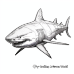 Realistic Tiger Shark Coloring Pages 2