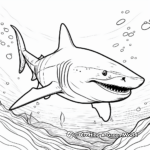 Realistic Tiger Shark Coloring Pages 4
