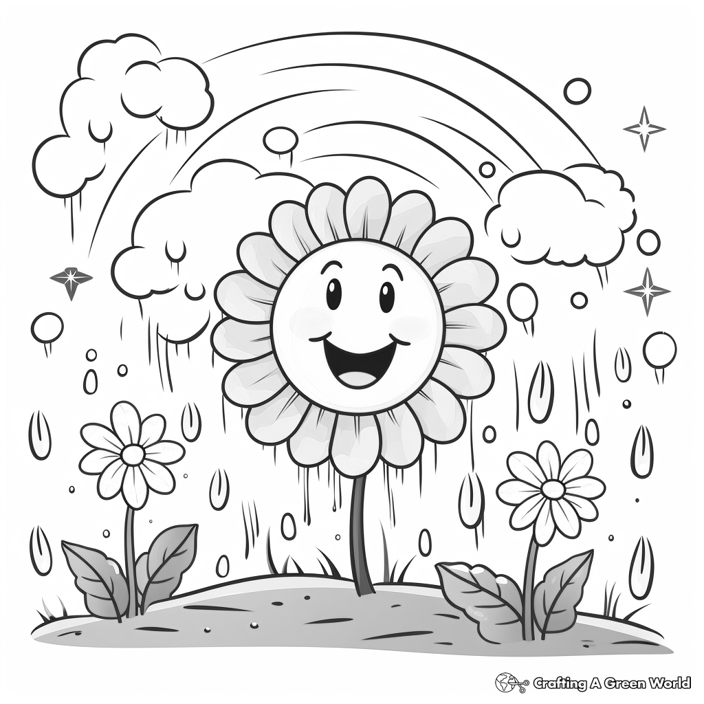 Refreshing Spring Showers Coloring Pages 1