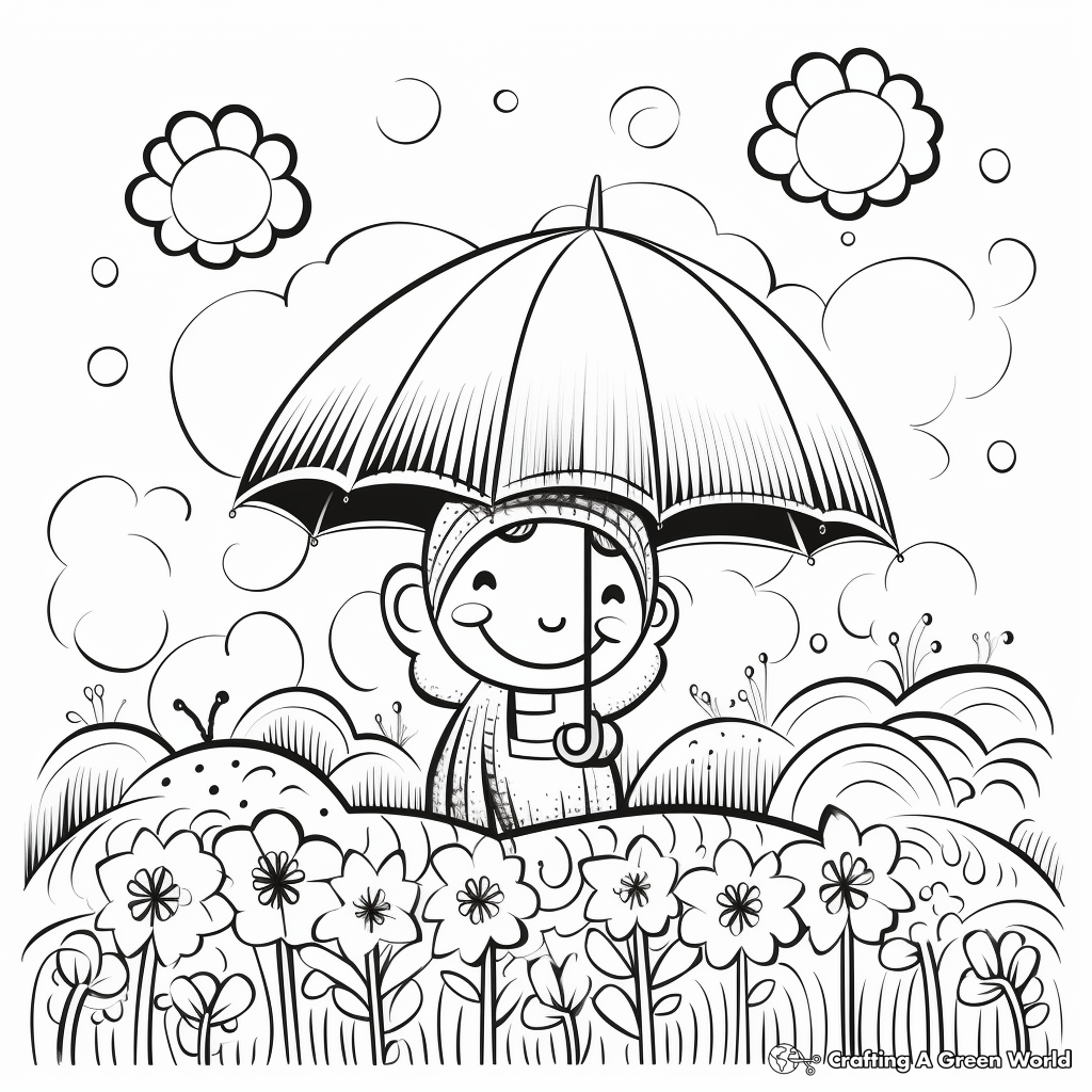 Refreshing Spring Showers Coloring Pages 2