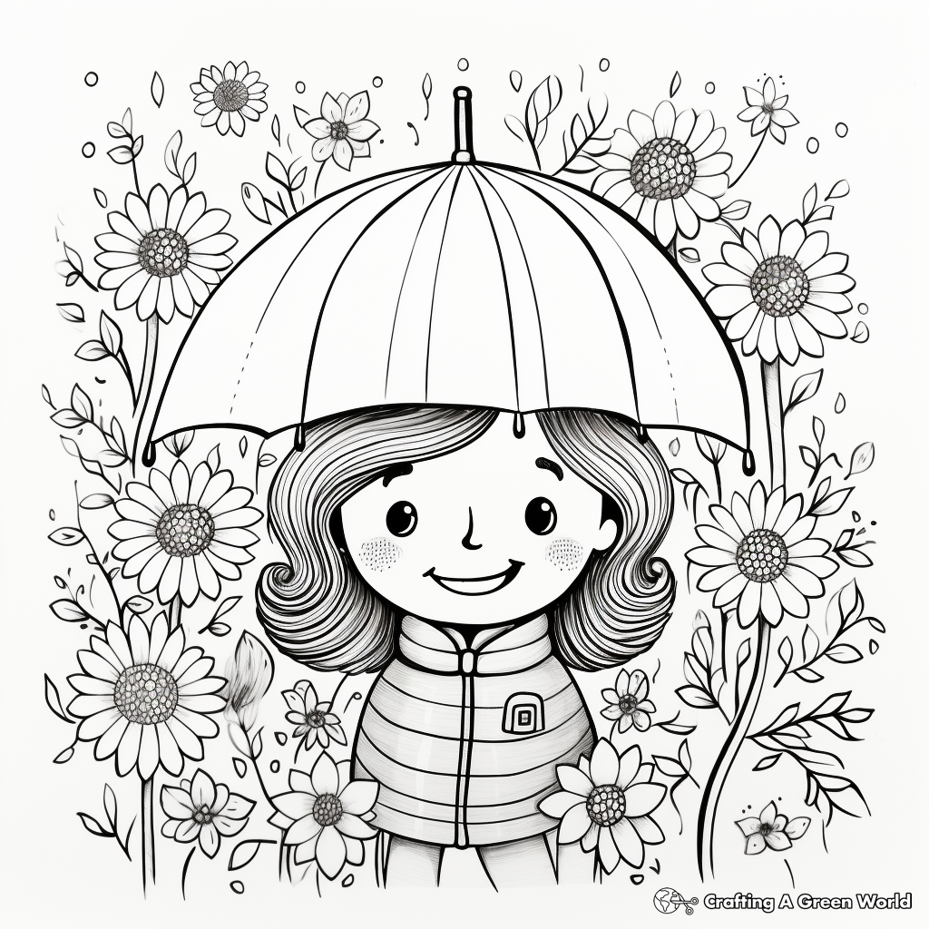 Refreshing Spring Showers Coloring Pages 4